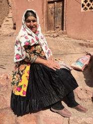Woman in traditional dress, village of Abiyaneh.