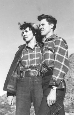 Young J. Paul Taylor & Wife Mary, Black & White (year & photographer unknown)