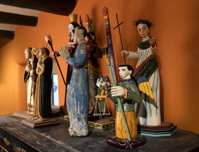 2MOIFA_Espinar_05: New Mexico and Mexican santos, including James Crdova, Frank L. Garcia, Anita Romero Jones and Felix Lpez.