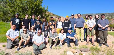 14-Jemez -JNew Mexico Highlands PICT Program students with Historic Site Staff 