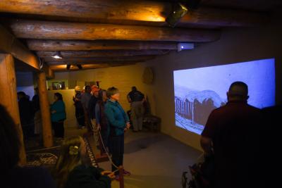 14-Jemez -visitors experience the new exhibit at Jemez Historic Site