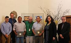 14-Jemez -Jemez Pueblo and New Mexico Historic Sites recieving award in Santa Fe for Dig Giusewa