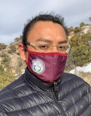 Rapheal Begay wearing Navajo Nation Facemask 