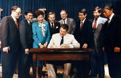 Signing of the Civil Liberties Act on 1988